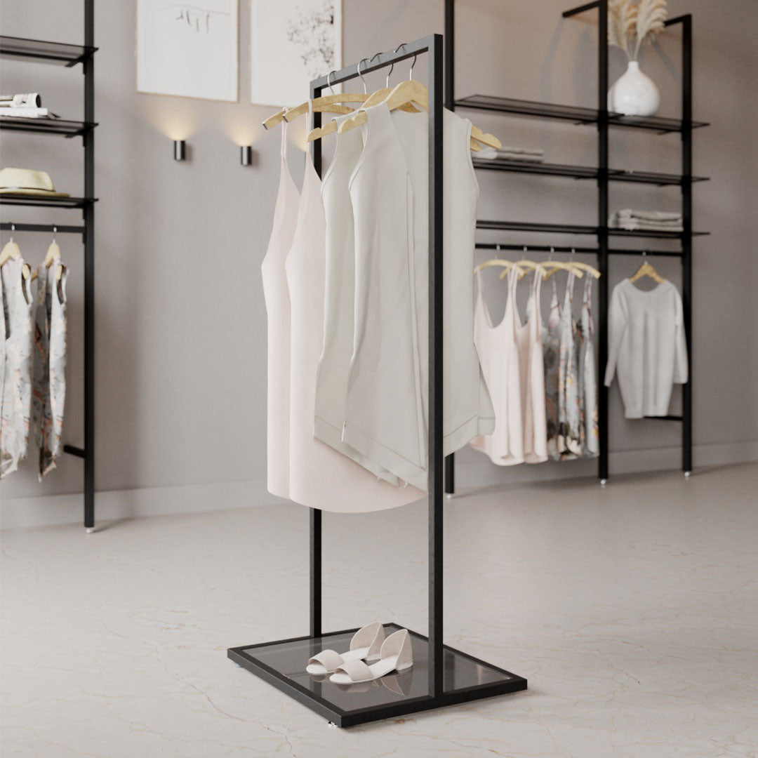 Clothing Rail Como black, W 60, 3 heights — photo 2