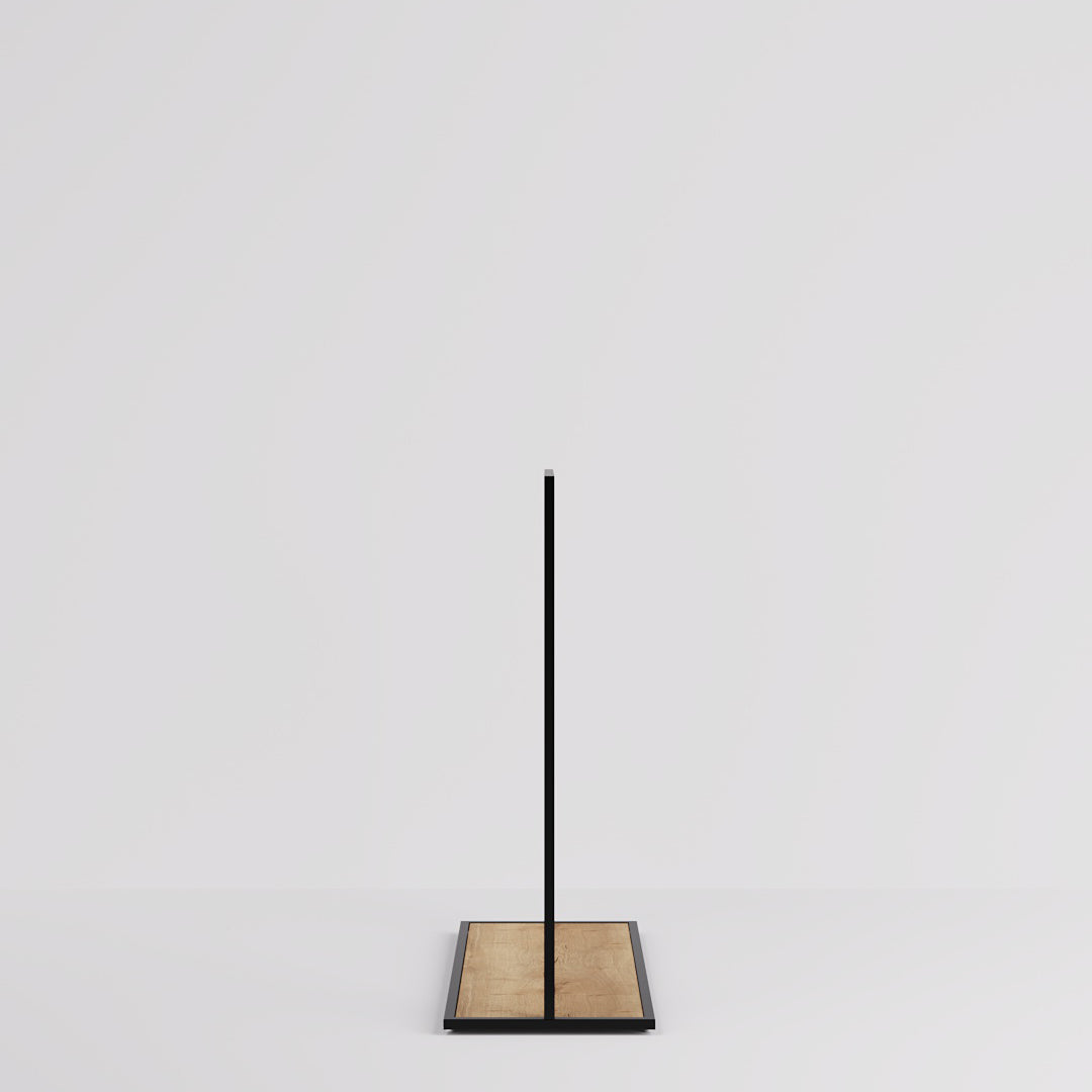 Clothing rail Como black - wooden base - W 120, 3 heights — photo 6