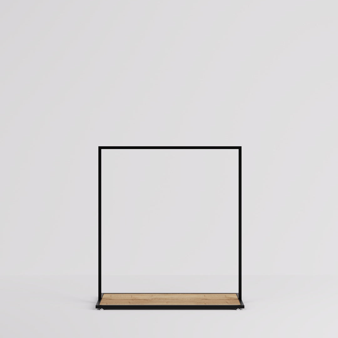 Clothing rail Como black - wooden base - W 120, 3 heights — photo 7
