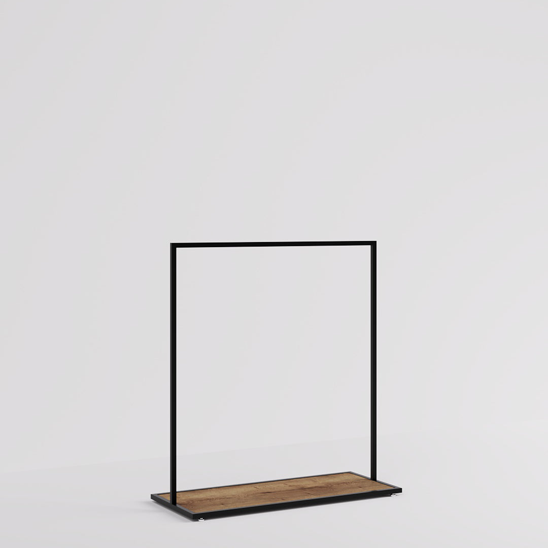 Clothing rail Como black - wooden base - W 120, 3 heights — photo 8