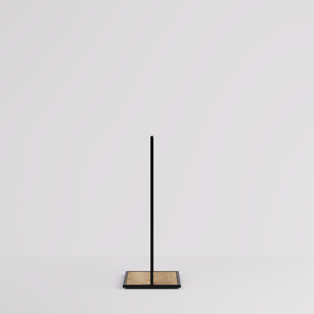 Clothing rail Como black - wooden base - W 60, 3 heights — photo 6
