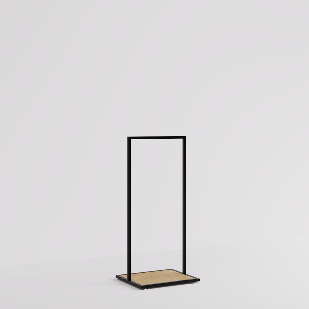 Clothing rail Como black - wooden base - W 60, 3 heights — photo 7