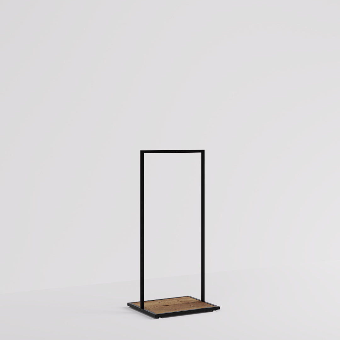 Clothing rail Como black - wooden base - W 60, 3 heights — photo 8
