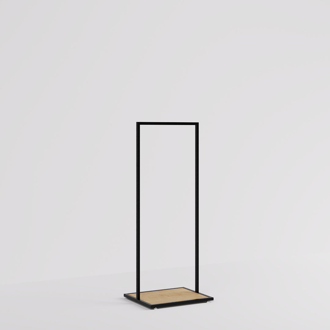 Clothing rail Como black - wooden base - W 60, 3 heights — photo 10