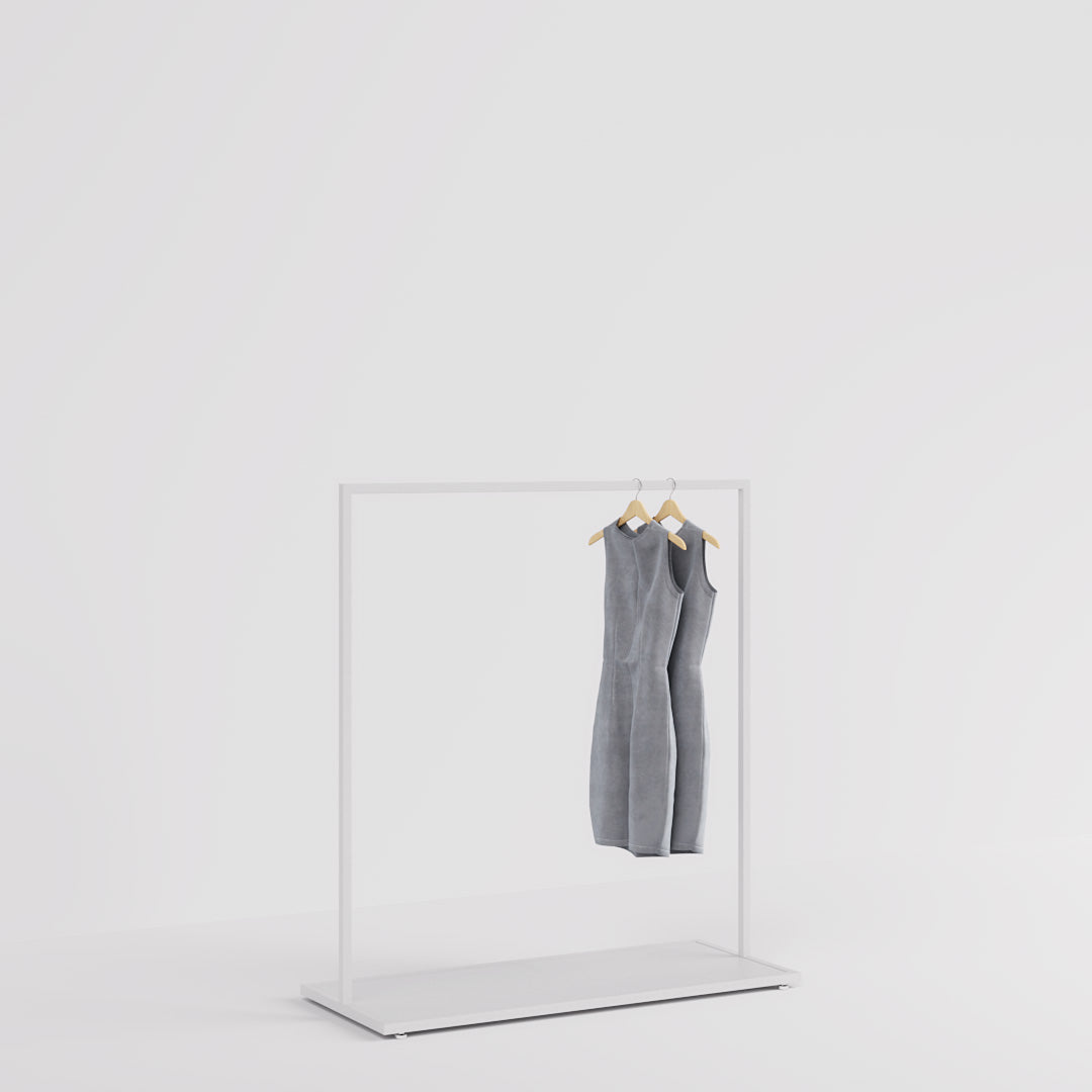 Clothing Rail Como white, W 120, 3 heights