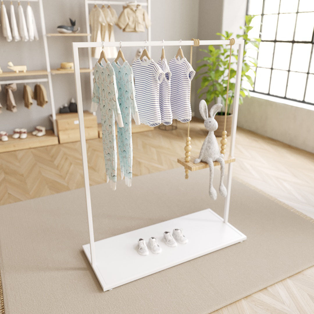 Clothing Rail Como white, W 120, 3 heights — photo 2