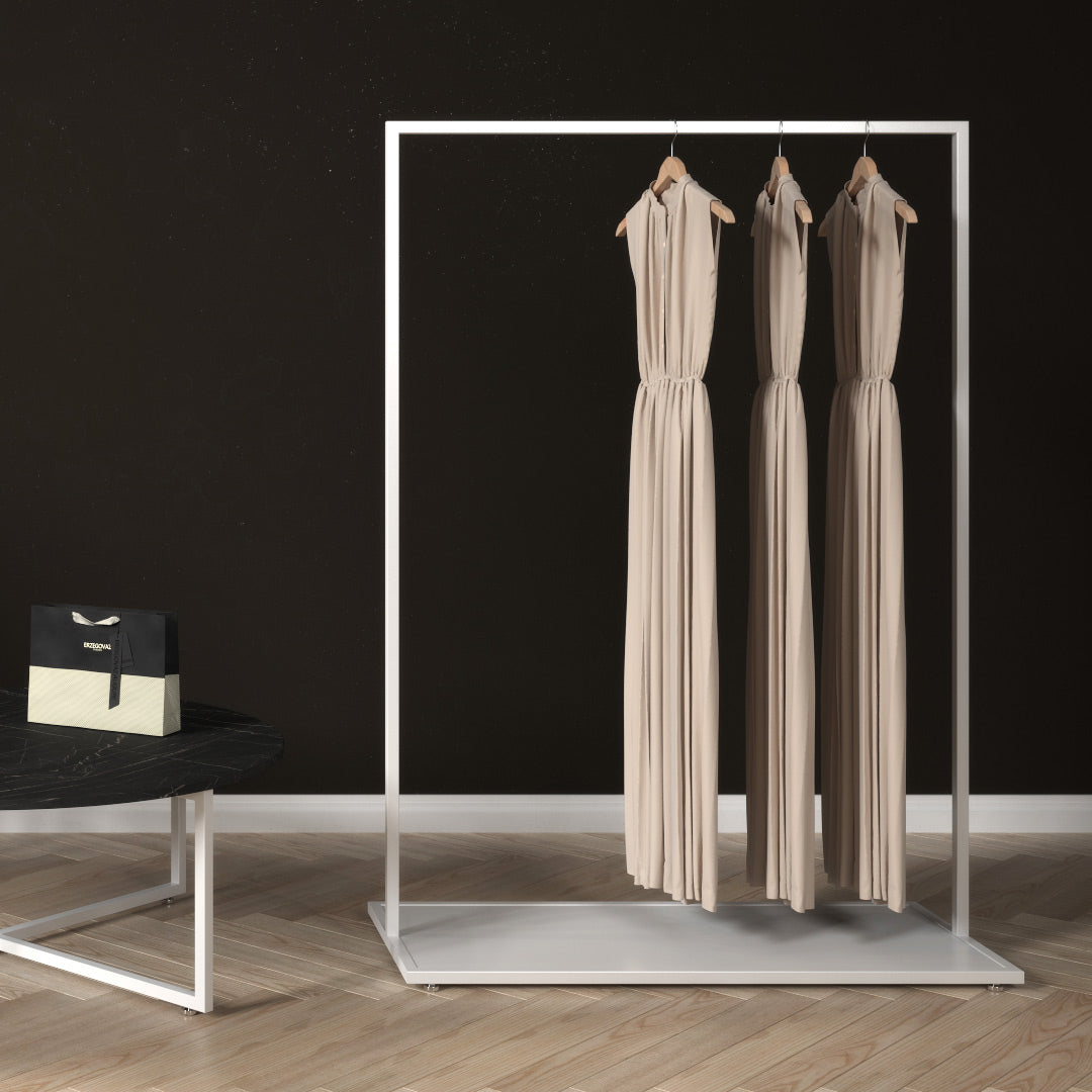 Clothing Rail Como white, W 120, 3 heights — photo 3