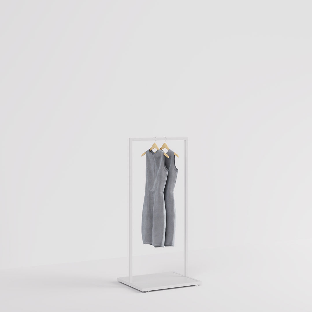 Clothing Rail Como white, W 60, 3 heights