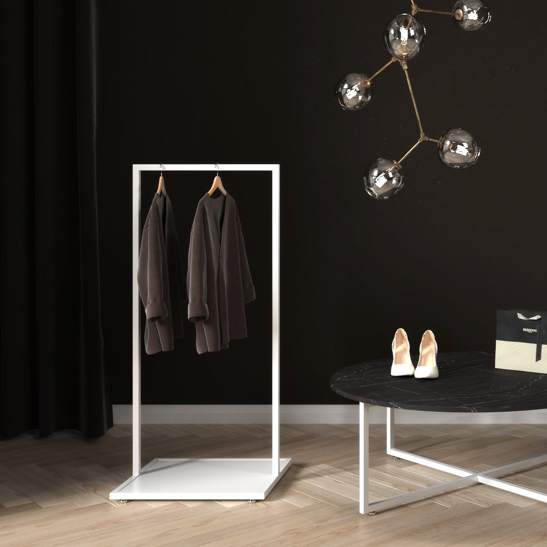 Clothing Rail Como white, W 60, 3 heights — photo 2