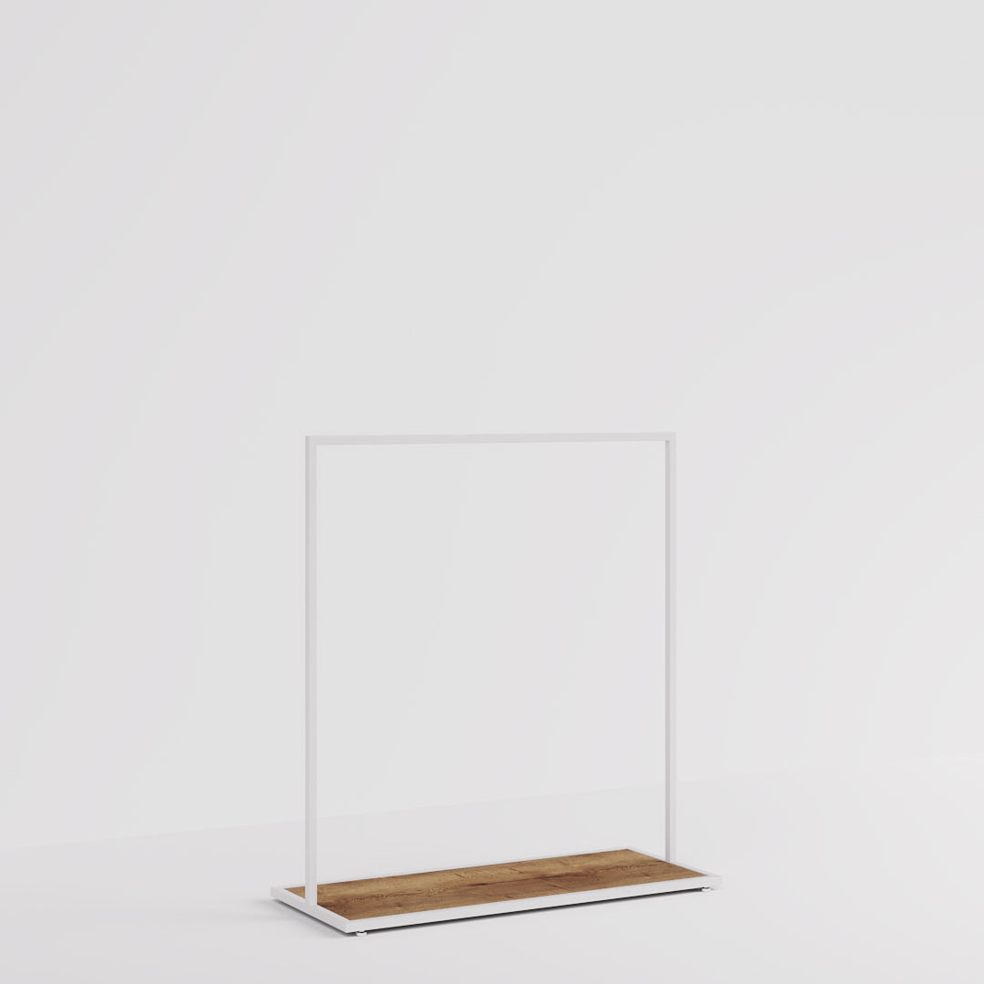 Clothing rail Como white - wooden base - W 120, 3 heights — photo 7