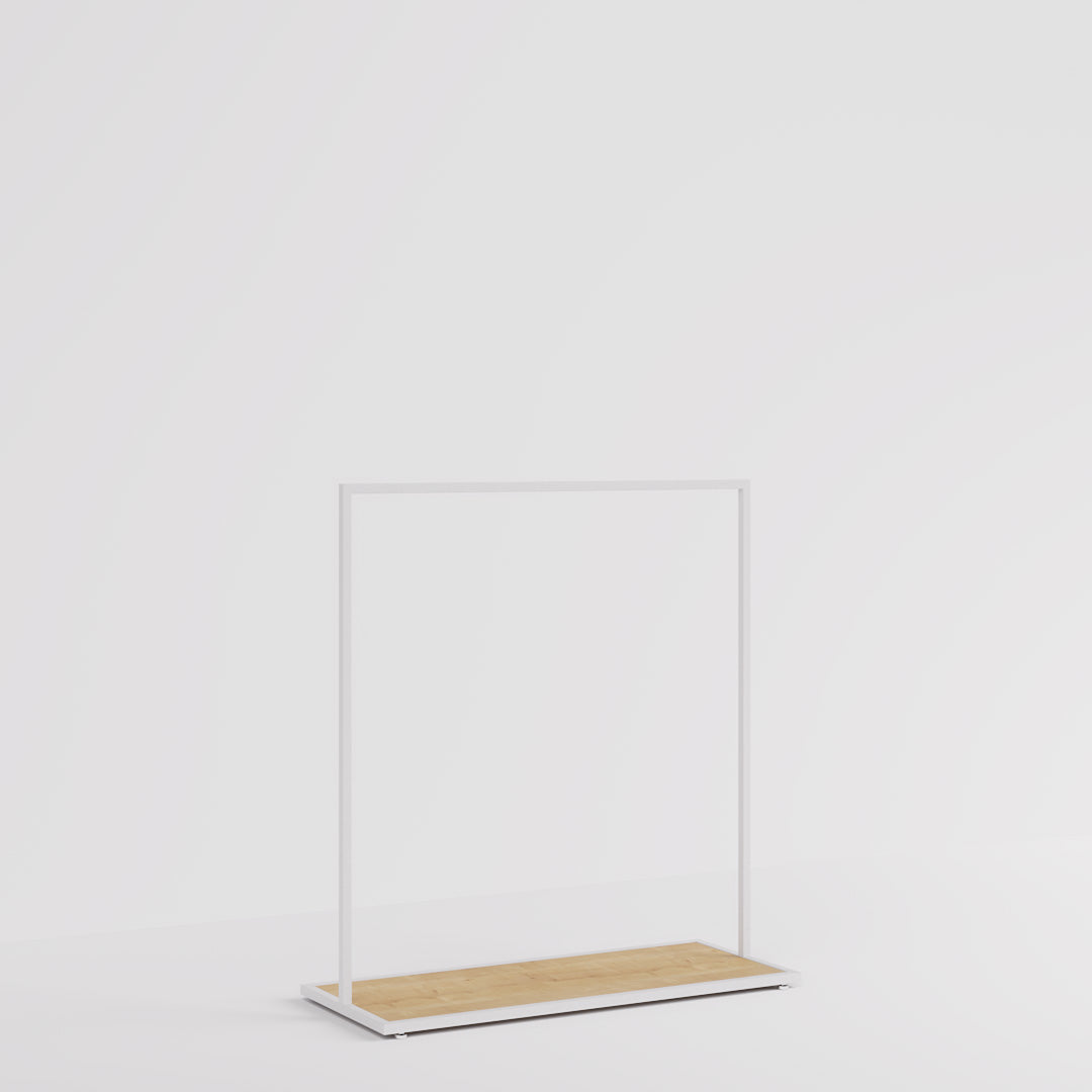 Clothing rail Como white - wooden base - W 120, 3 heights — photo 8