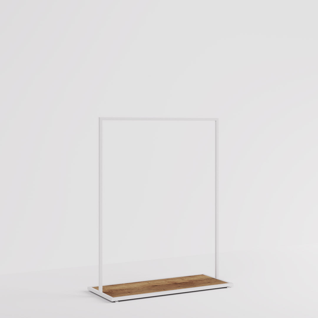 Clothing rail Como white - wooden base - W 120, 3 heights — photo 10