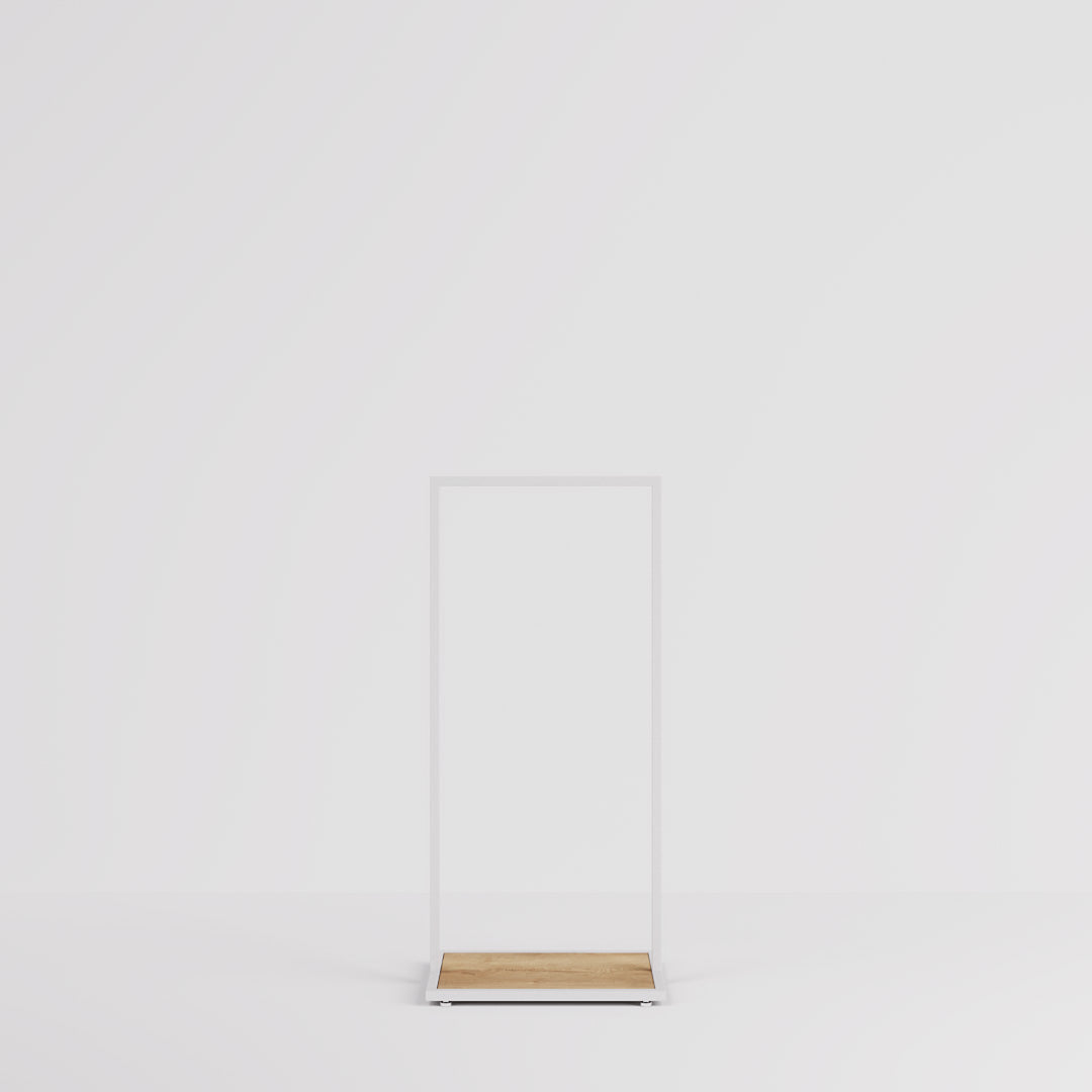 Clothing rail Como white - wooden base - W 60, 3 heights — photo 4