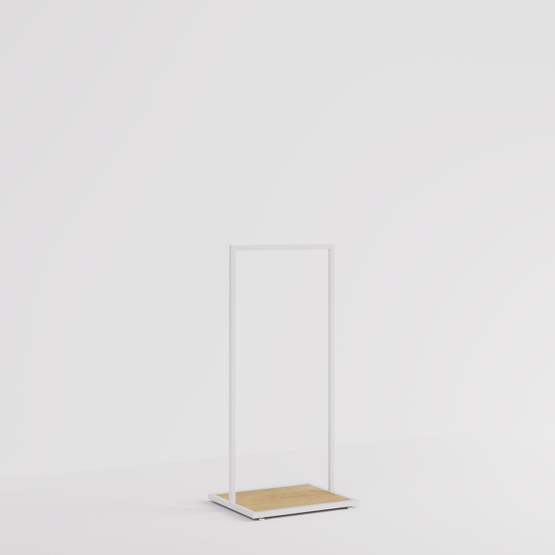Clothing rail Como white - wooden base - W 60, 3 heights — photo 7