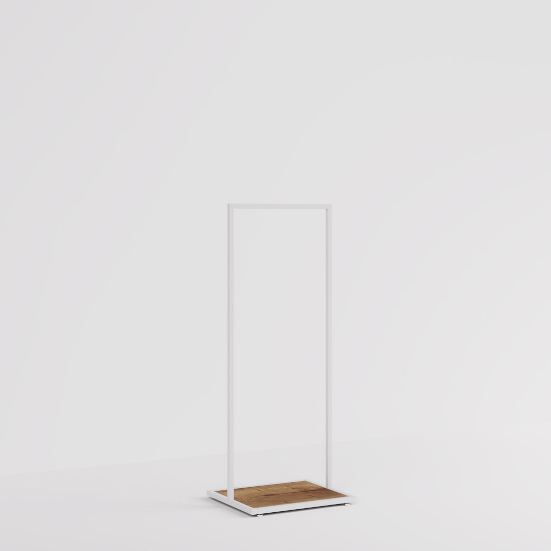 Clothing rail Como white - wooden base - W 60, 3 heights — photo 9