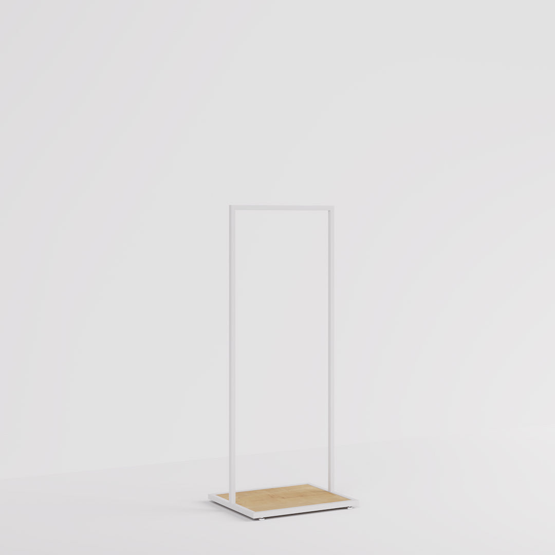 Clothing rail Como white - wooden base - W 60, 3 heights — photo 10