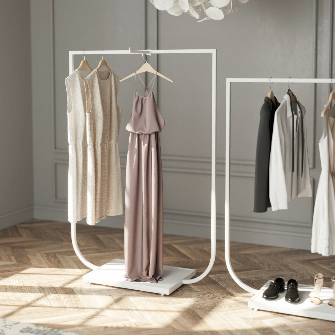 Clothing Rail Jade white, W 120, 4 heights — photo 3
