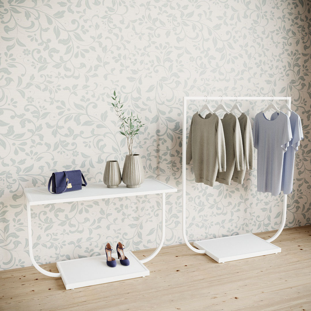 Clothing Rail Jade white, W 120, 4 heights — photo 5