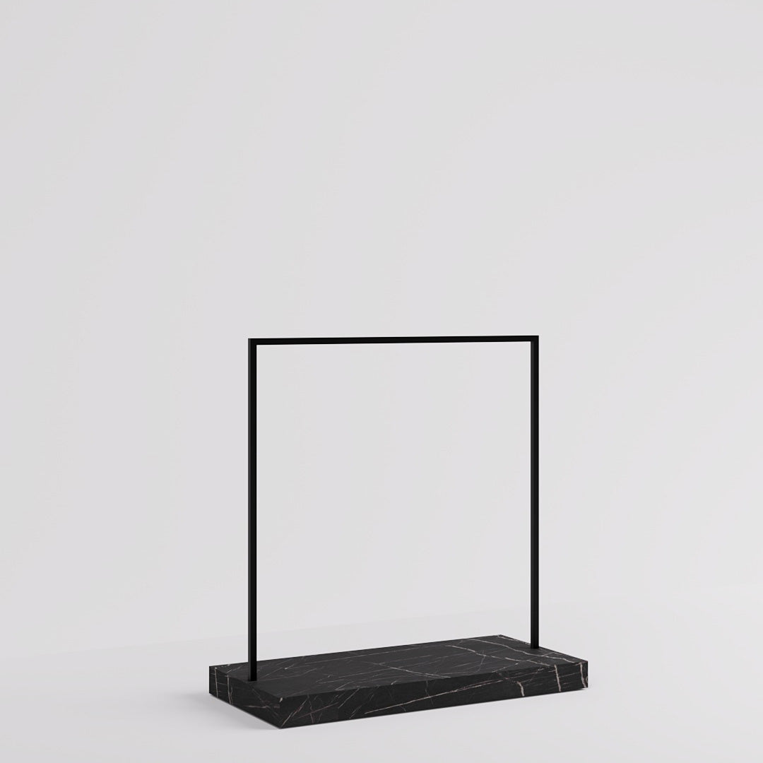 Clothing Rail Kansas, black/marble look, W 125, 3 heights — photo 3