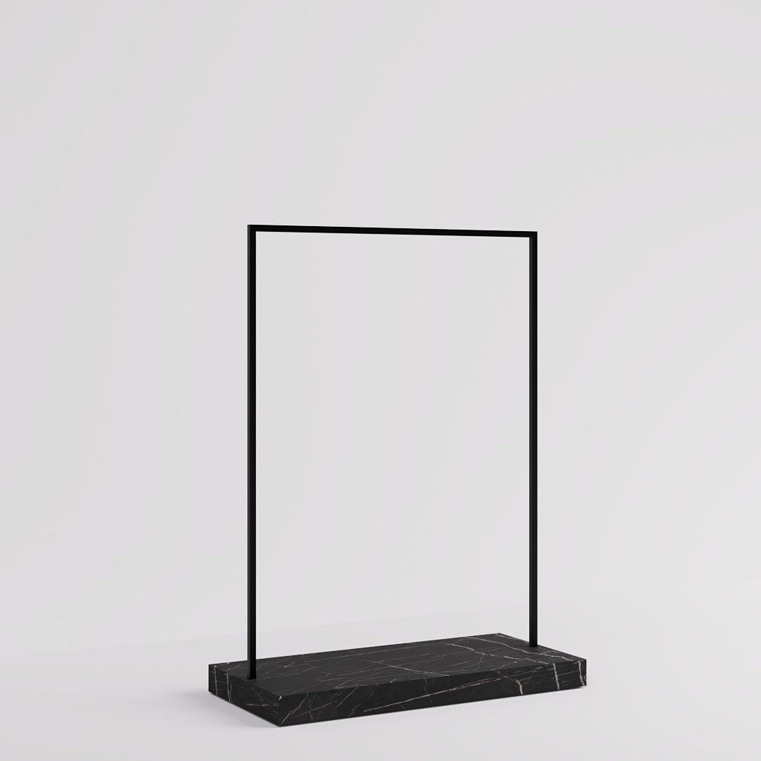 Clothing Rail Kansas, black/marble look, W 125, 3 heights — photo 9