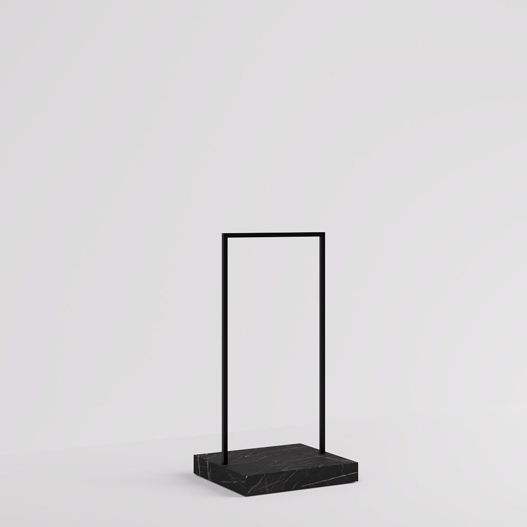 Clothing Rail Kansas, black/marble look, W 65, 3 heights — photo 3