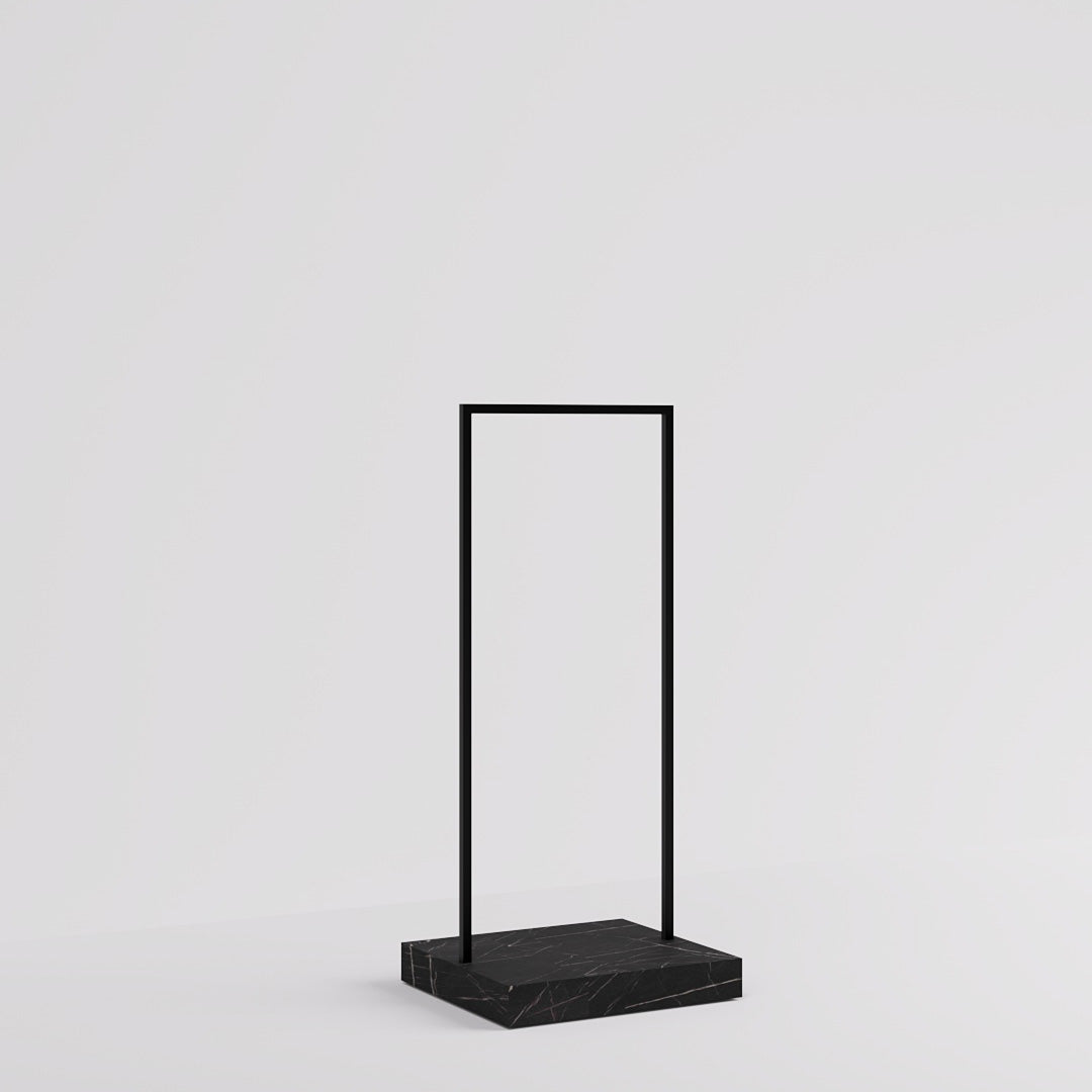 Clothing Rail Kansas, black/marble look, W 65, 3 heights — photo 7
