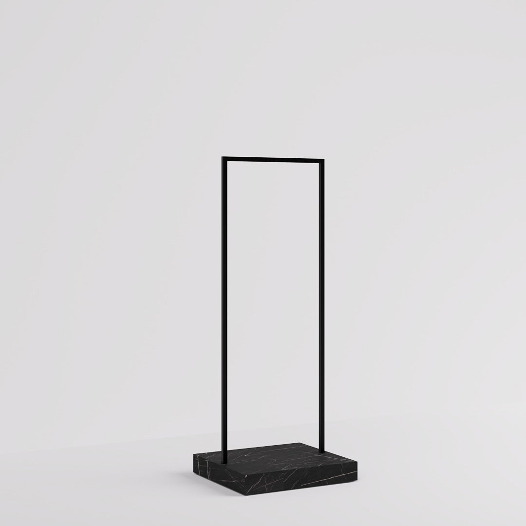 Clothing Rail Kansas, black/marble look, W 65, 3 heights — photo 9