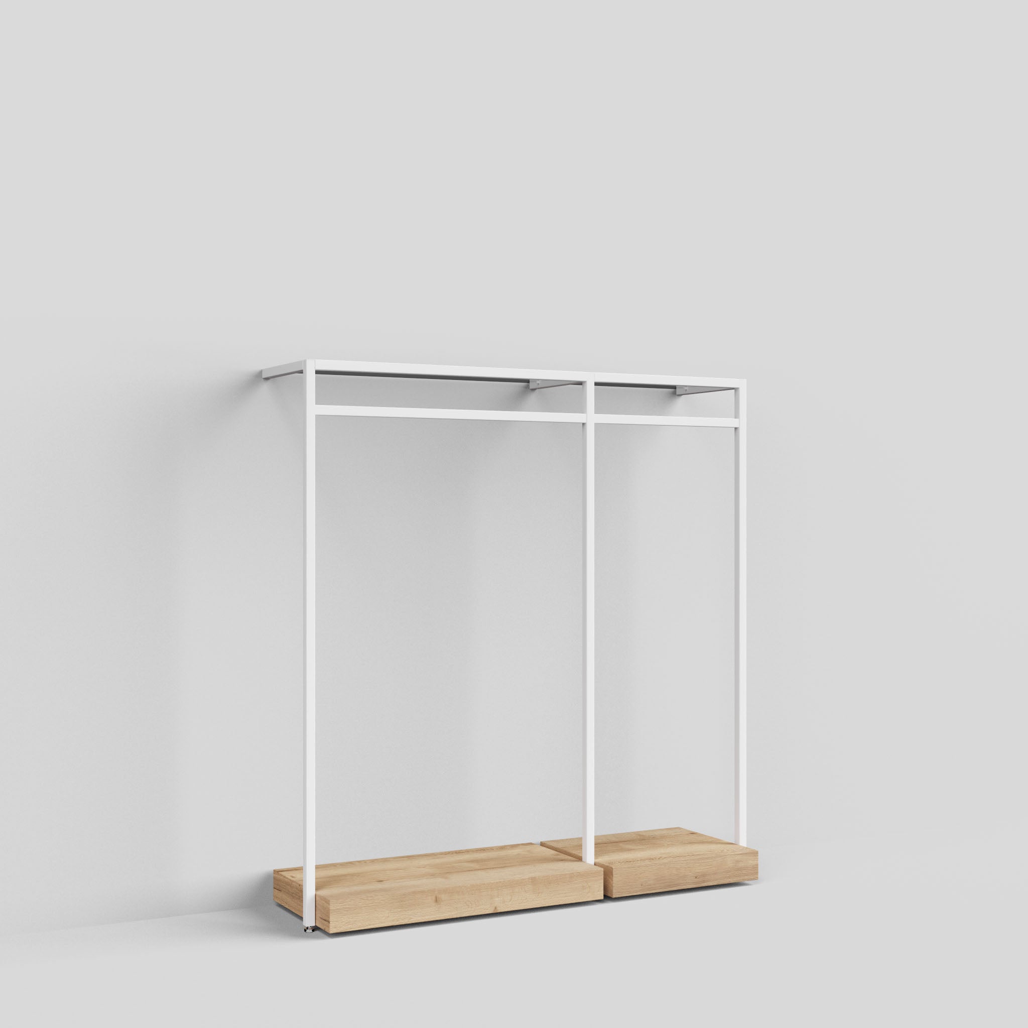 Clothing Rail Ontario, W165, White, With Pedestals — photo 8