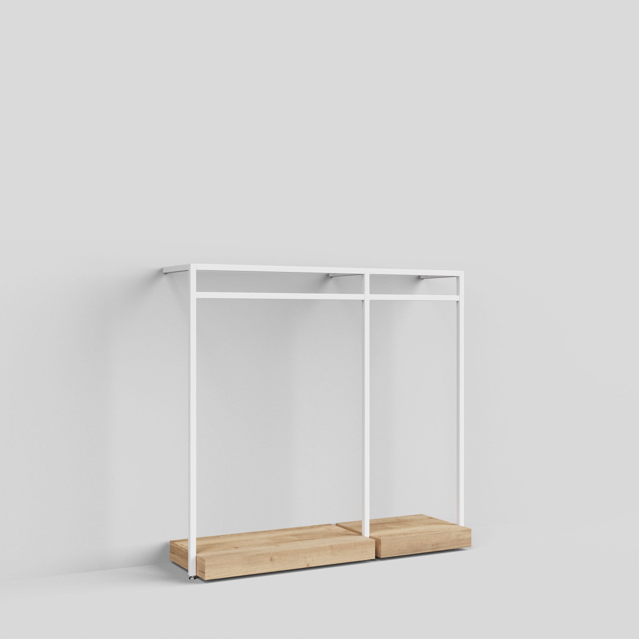 Clothing Rail Ontario, W165, White, With Pedestals — photo 9