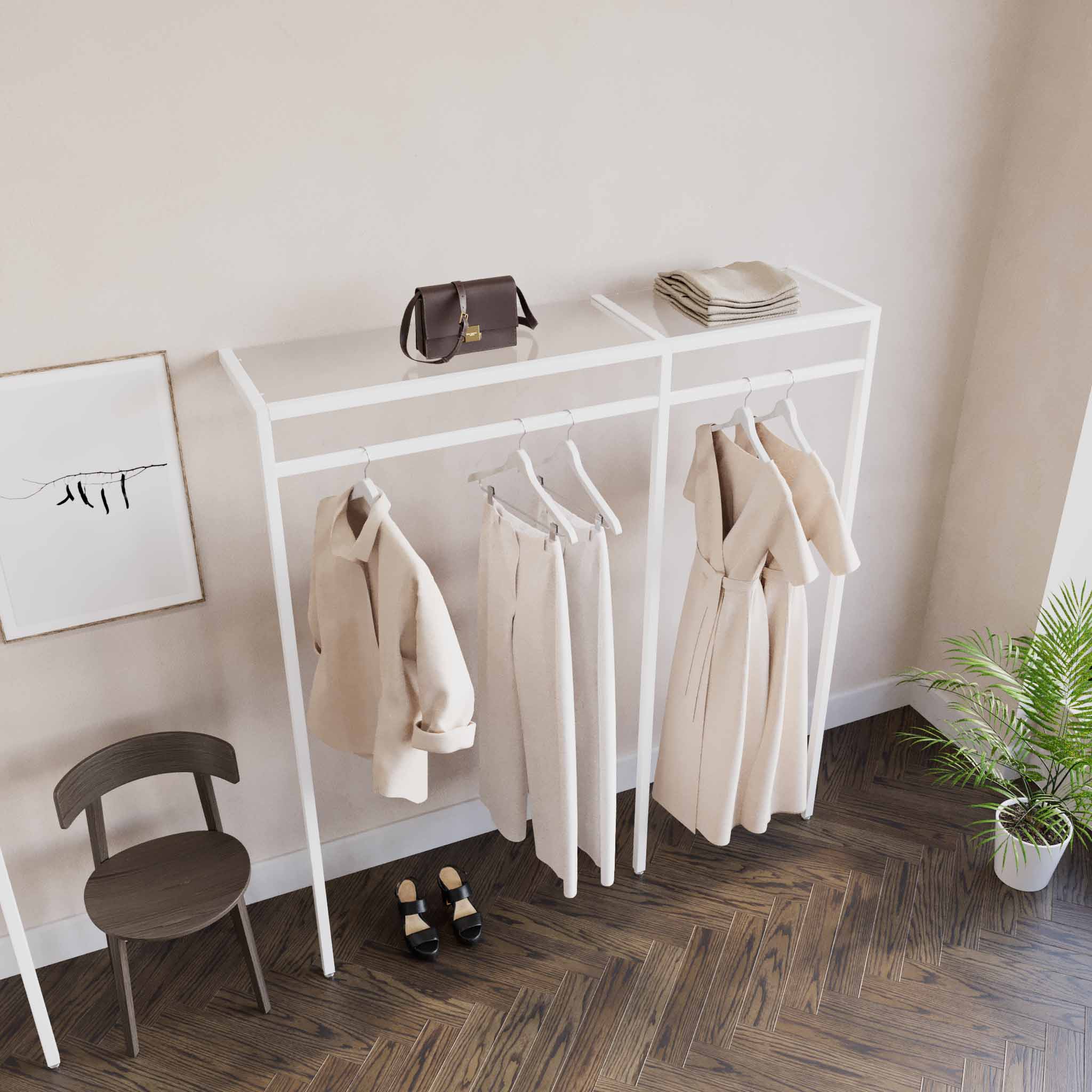 Clothing Rail Ontario, W165, White — photo 4