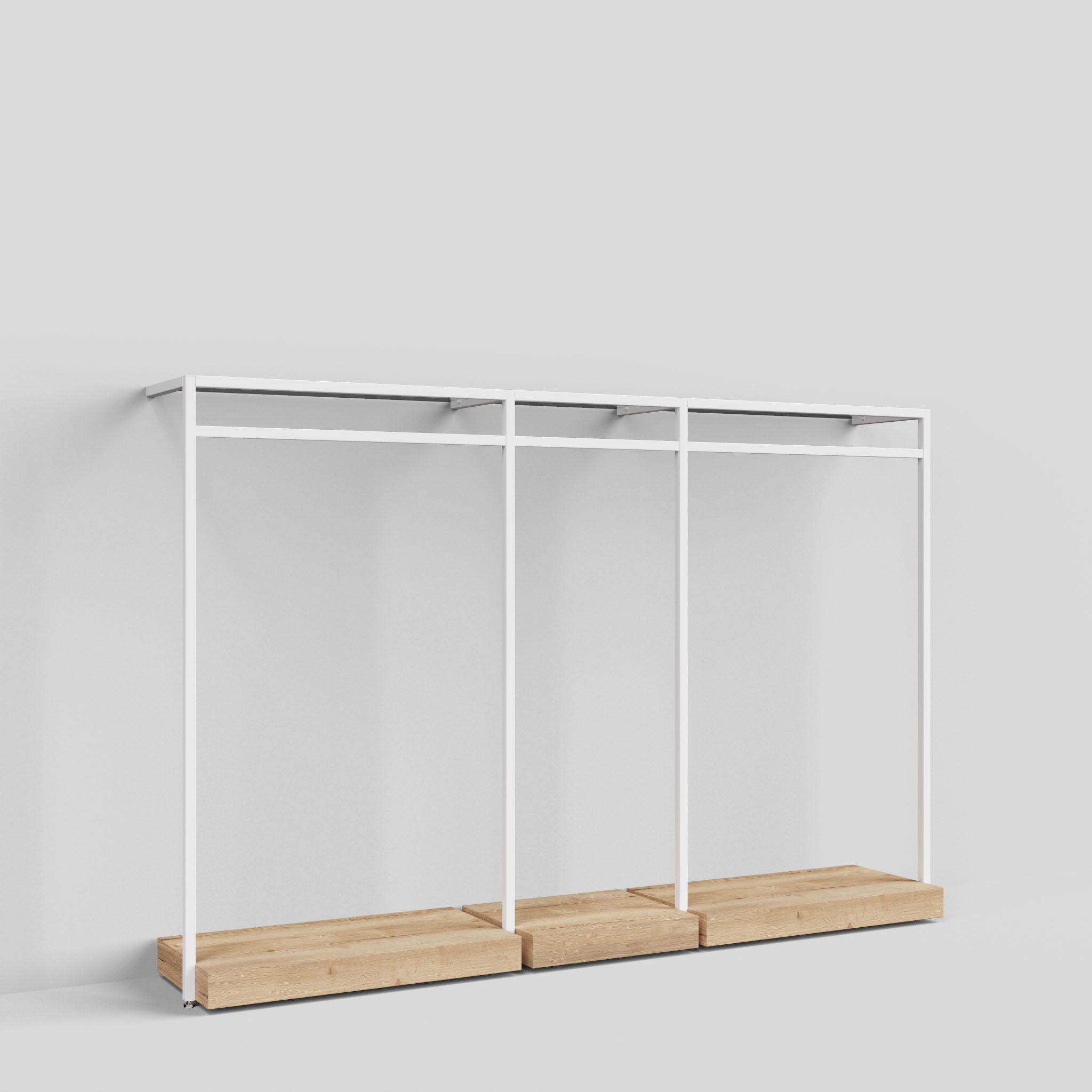 Clothing Rail Ontario, W265, White, With Pedestals — photo 8