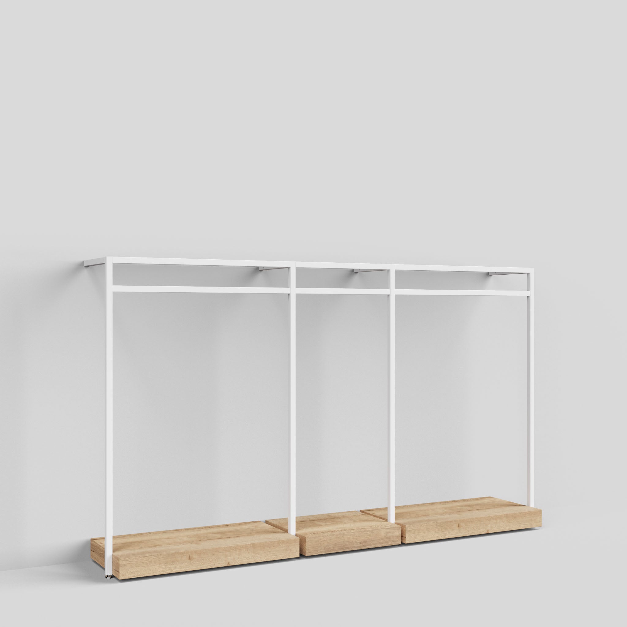 Clothing Rail Ontario, W265, White, With Pedestals — photo 9