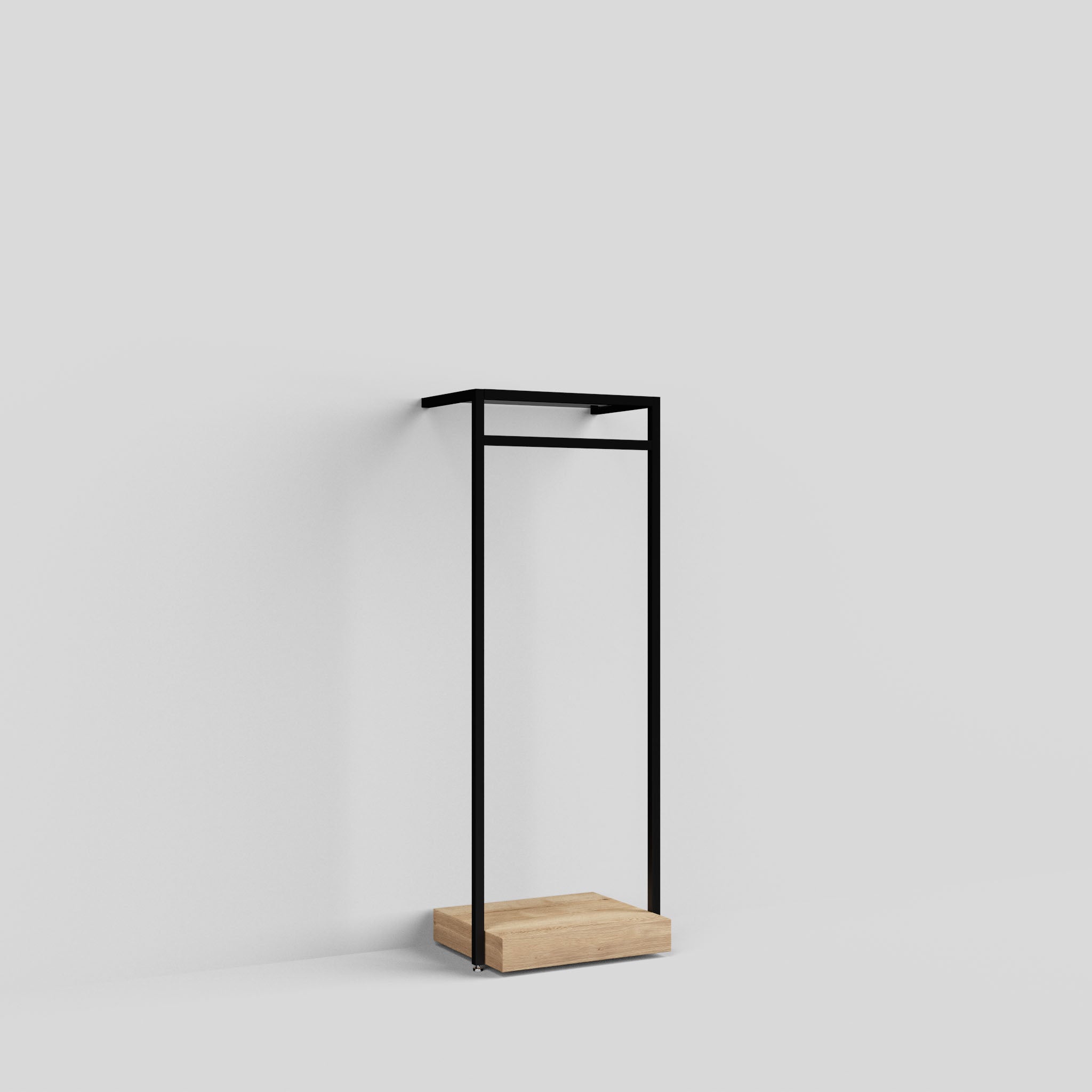 Clothing Rail Ontario, W65, Black, With Pedestal — photo 5