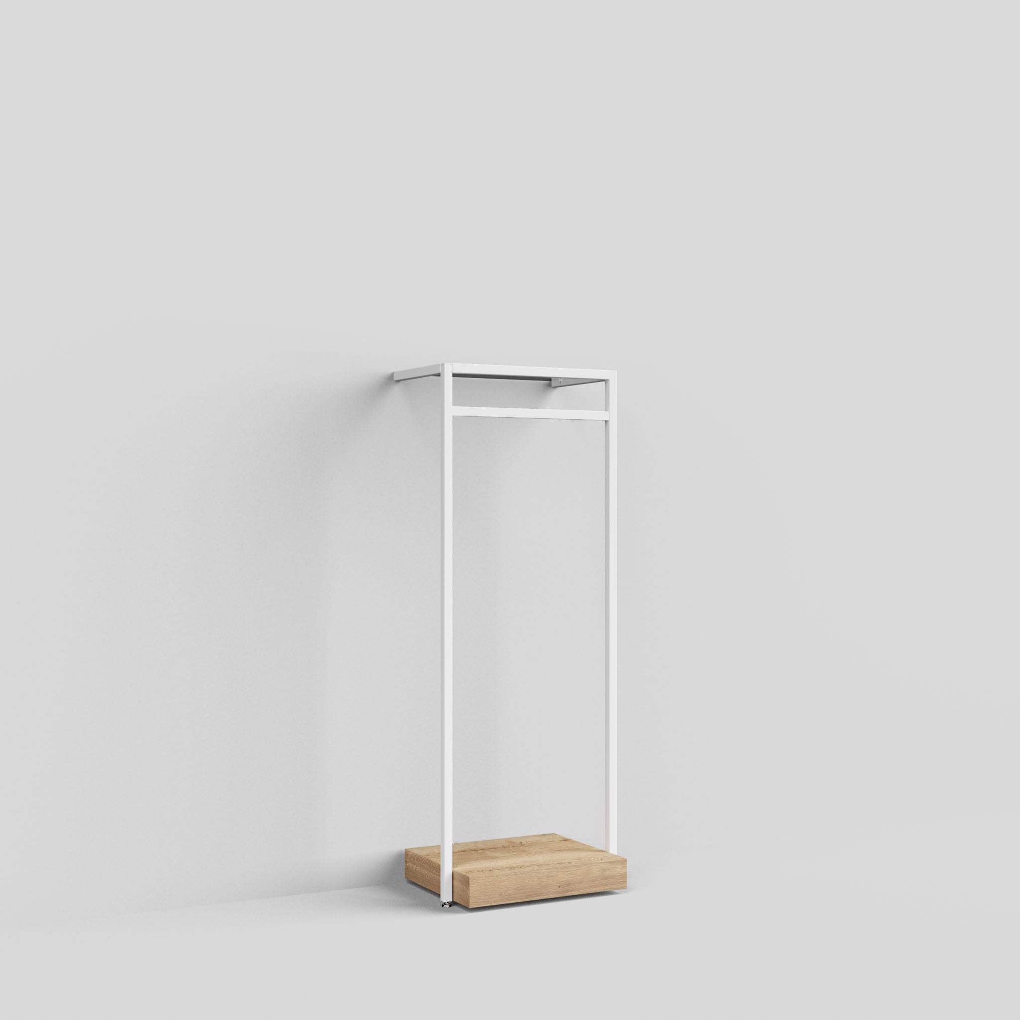 Clothing Rail Ontario, W65, White, With Pedestal — photo 8
