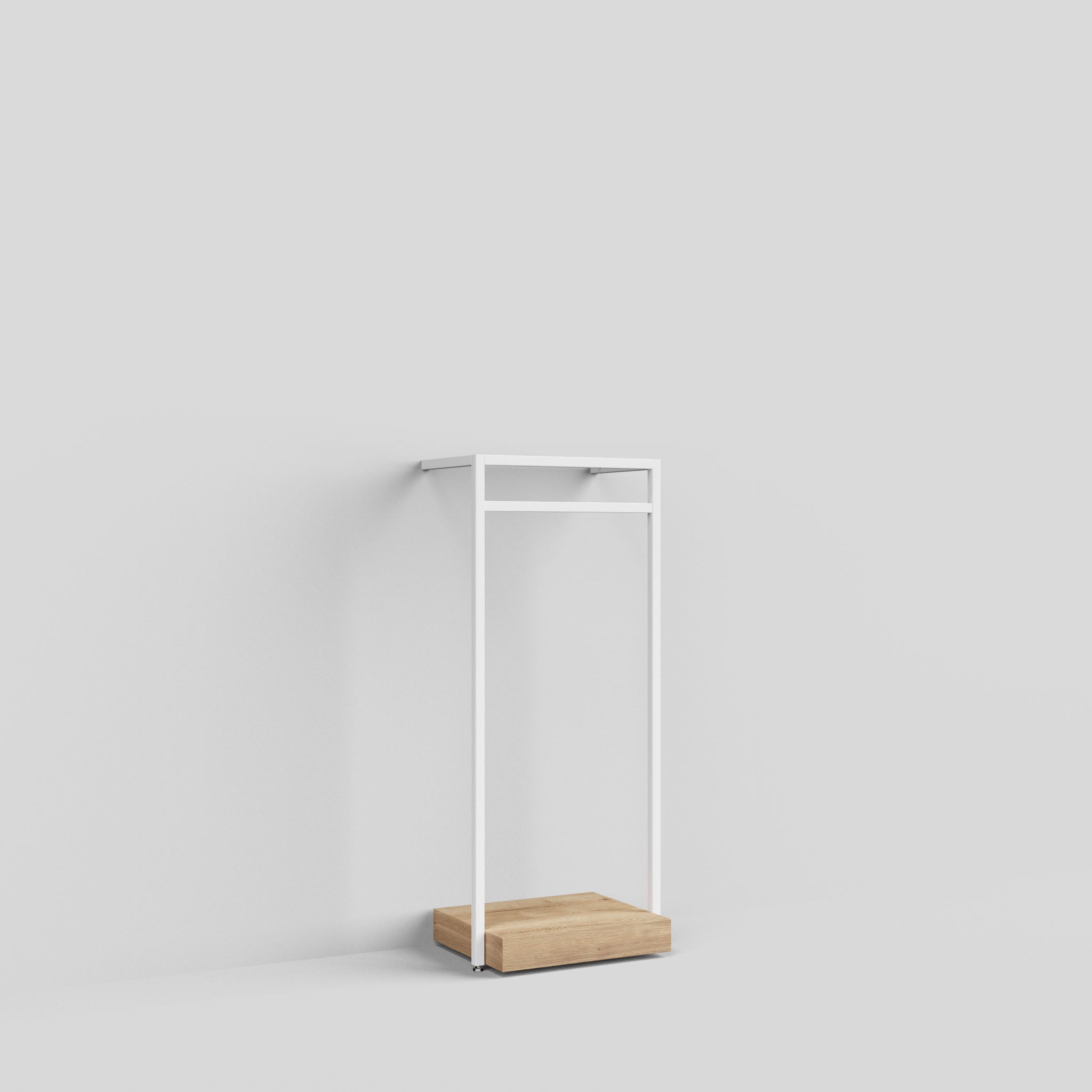 Clothing Rail Ontario, W65, White, With Pedestal — photo 9