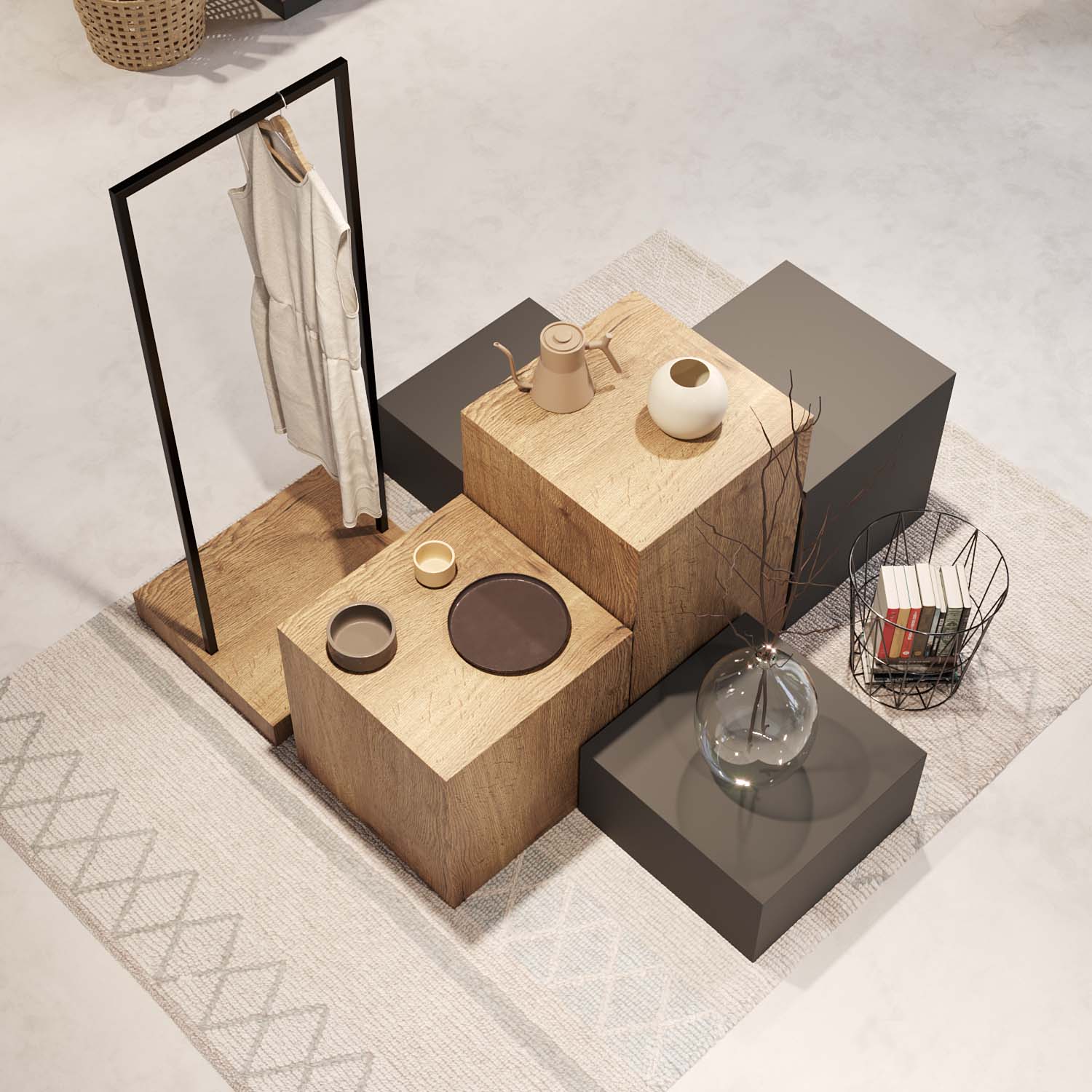 Cube Table Mana, in anthracite — photo 6