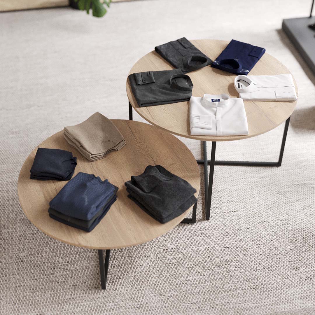 Display Table Como, Round, Black Base — photo 4