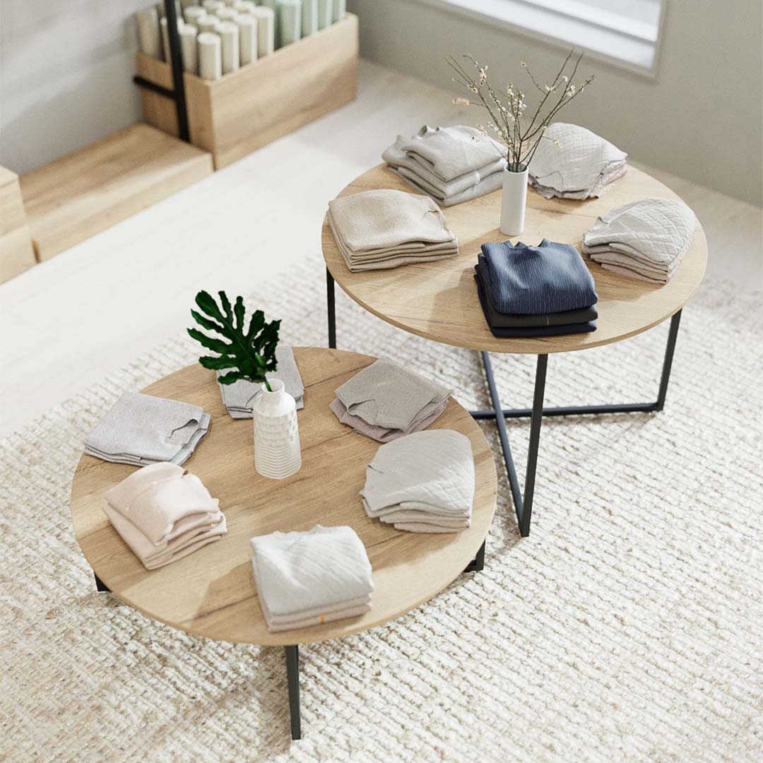 Display Table Como, Round, Black Base — photo 6