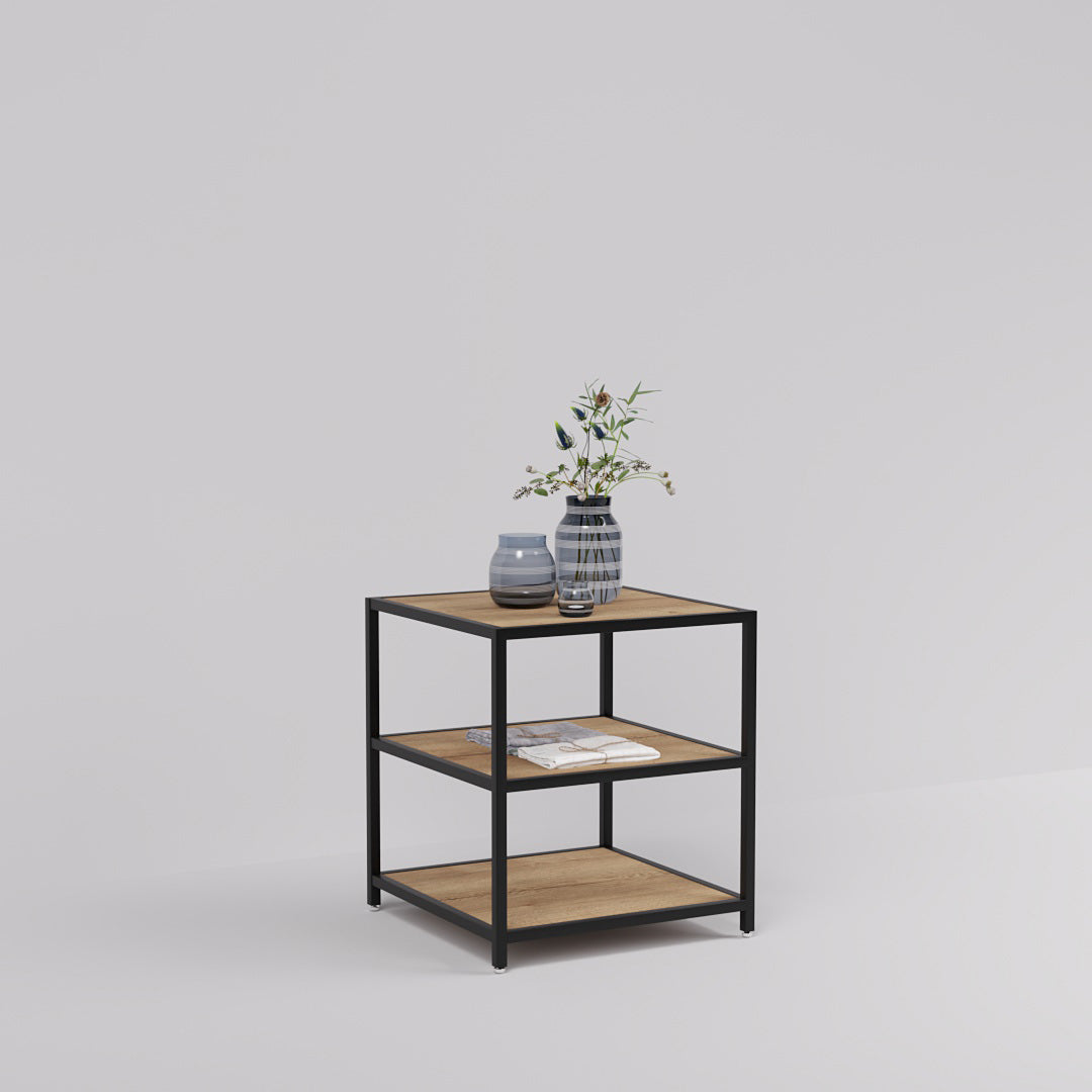 Display Table Modena, Square, black steel — photo 1