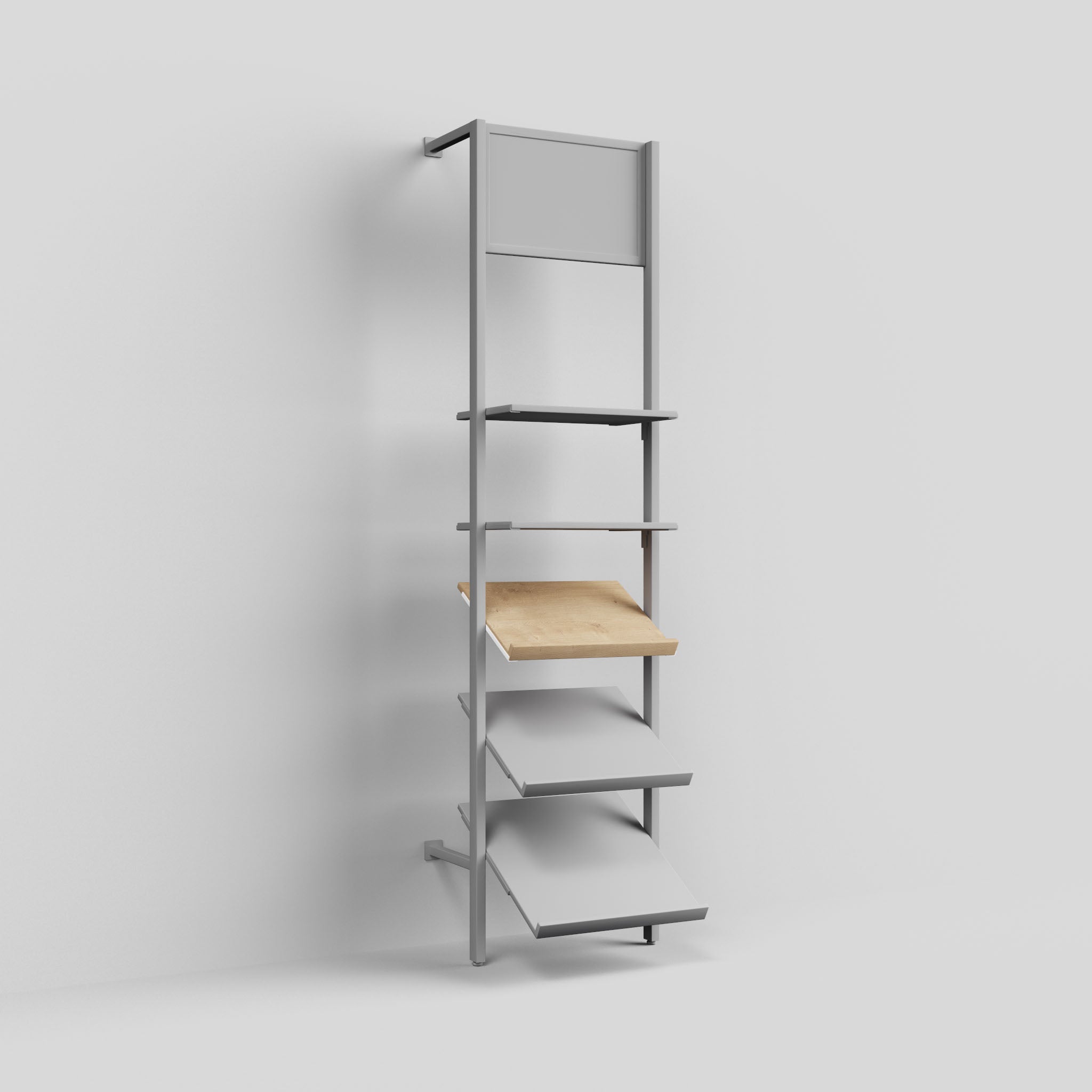 Shelf Board Ceres, angled 30 degrees, incl. white brackets — photo 3