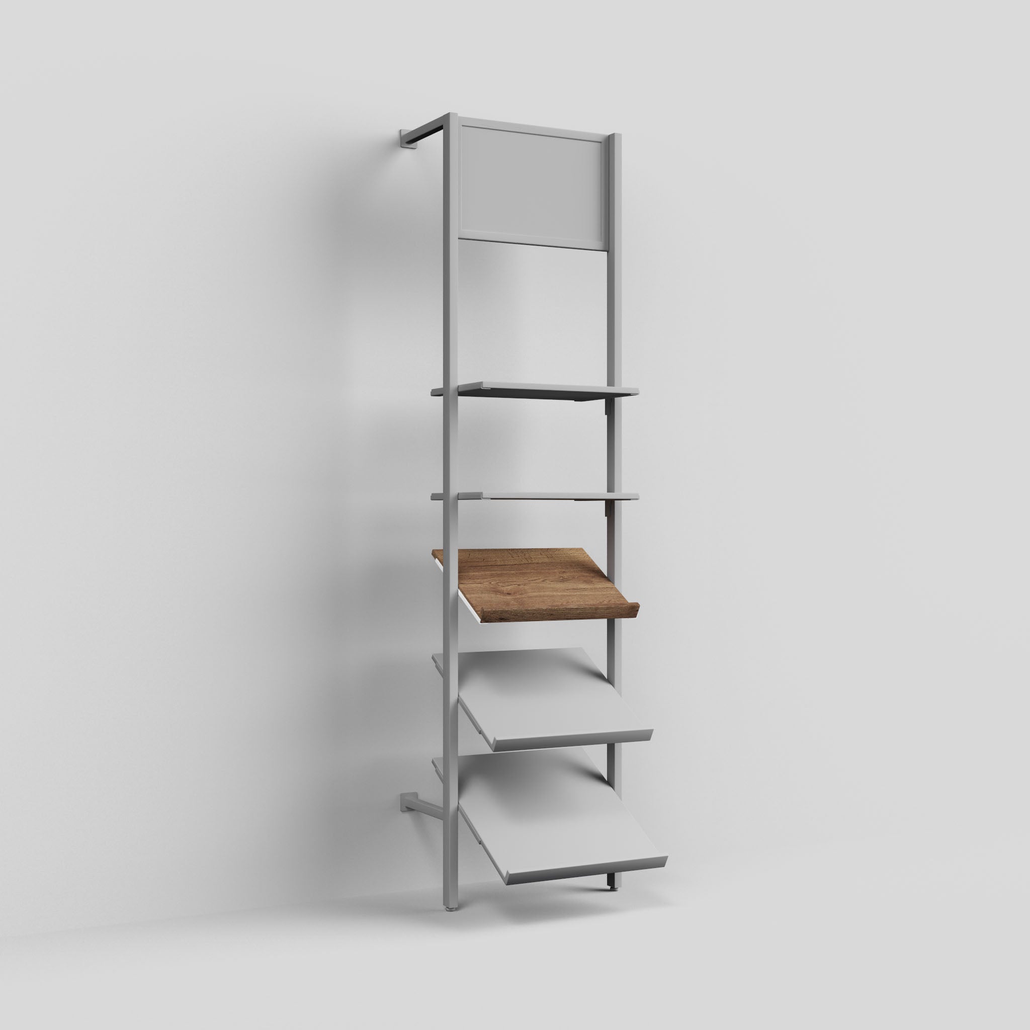 Shelf Board Ceres, angled 30 degrees, incl. white brackets — photo 4