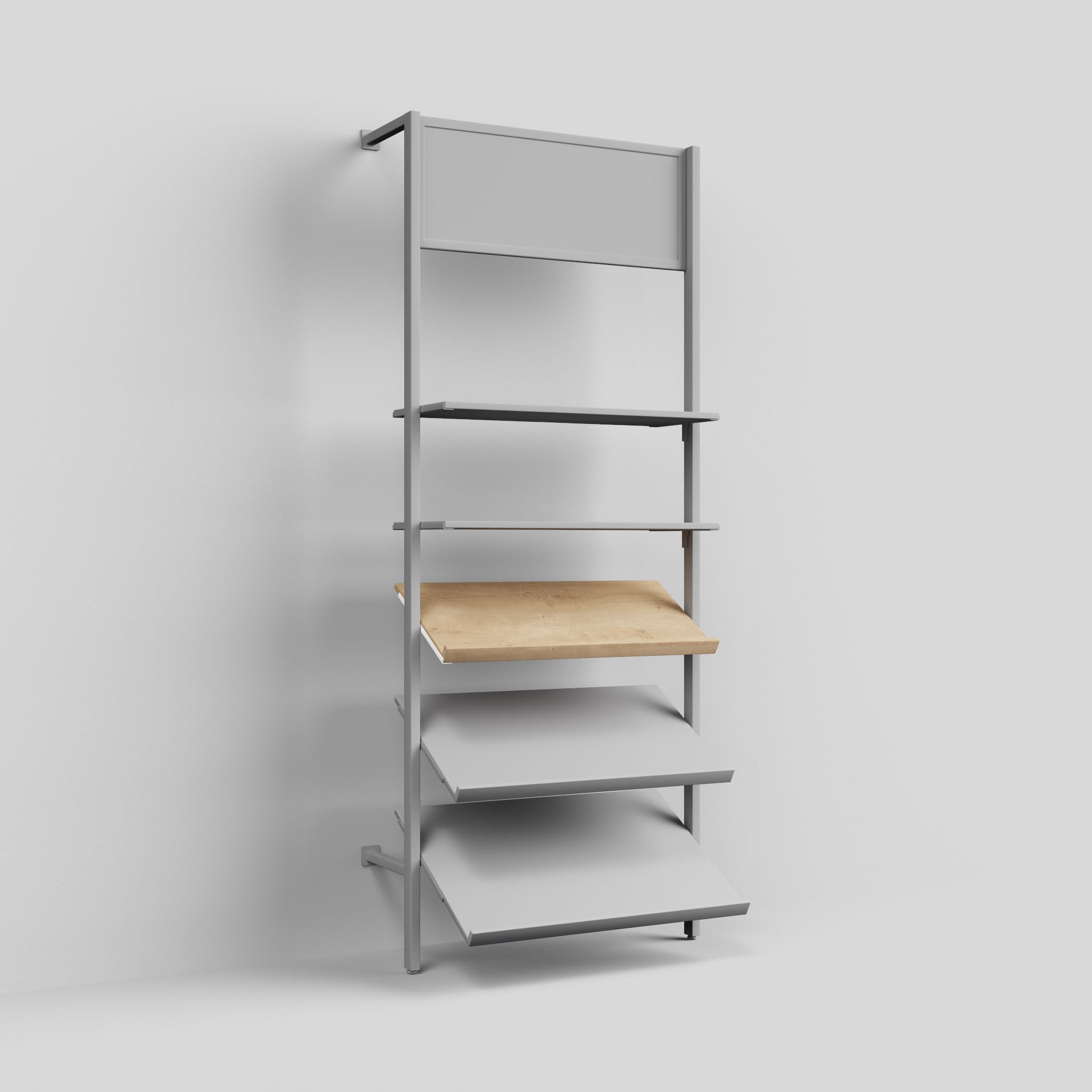 Shelf Board Ceres, angled 30 degrees, incl. white brackets — photo 5
