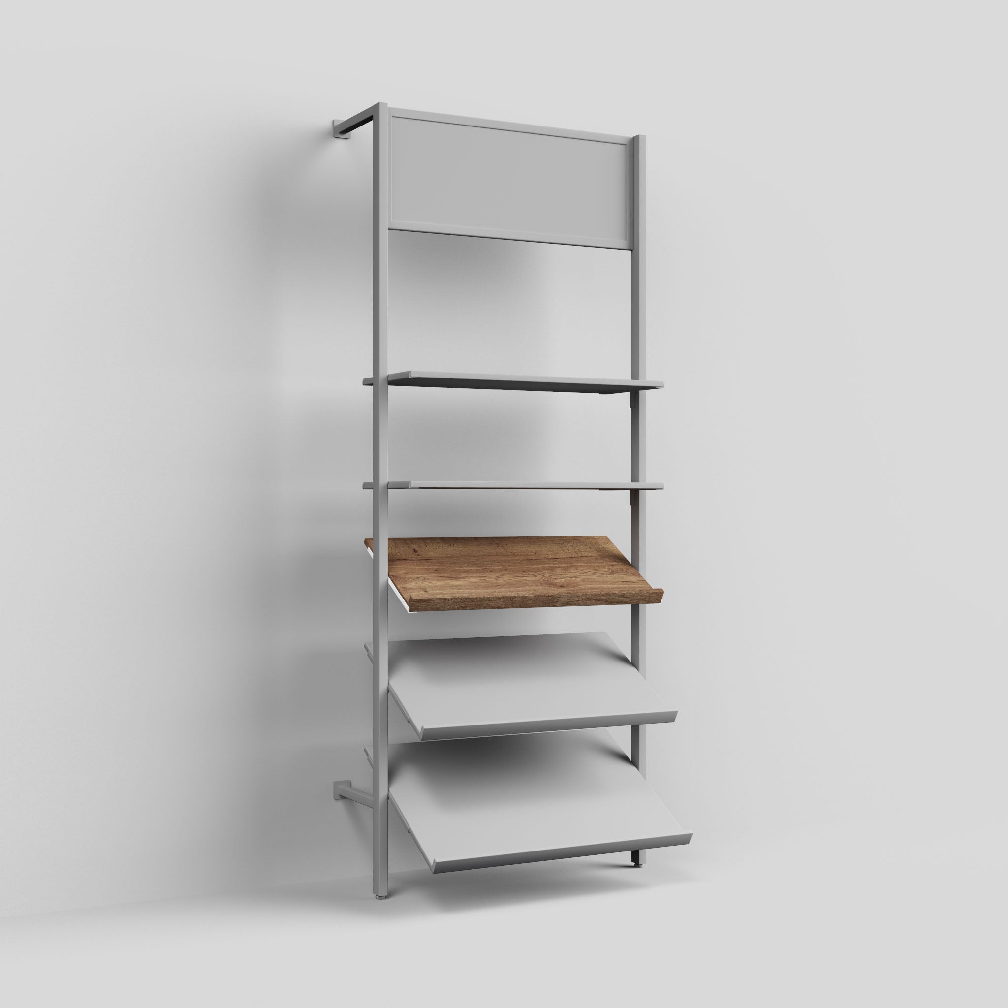 Shelf Board Ceres, angled 30 degrees, incl. white brackets — photo 6
