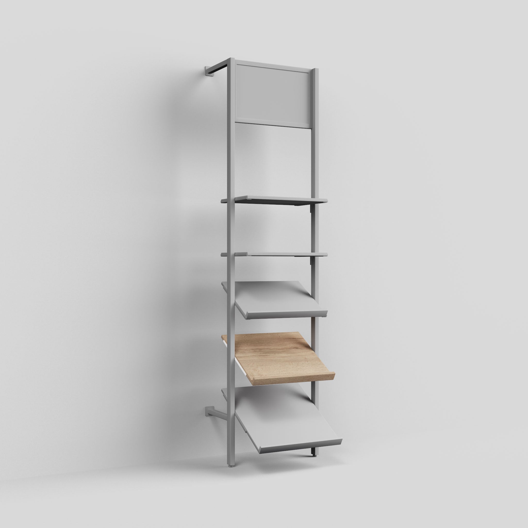 Shelf Board Ceres, angled 30 degrees, incl. white brackets — photo 7