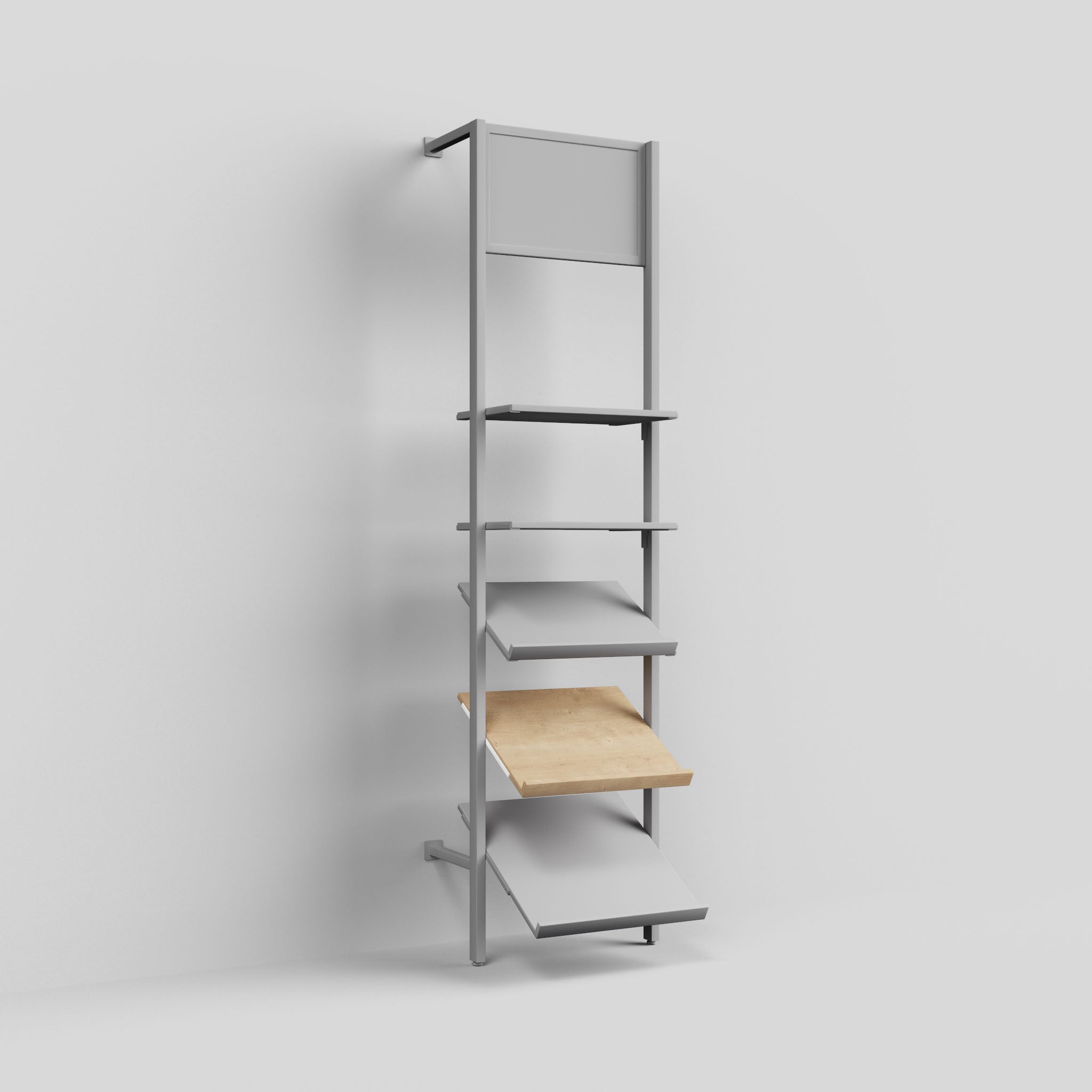 Shelf Board Ceres, angled 30 degrees, incl. white brackets — photo 9