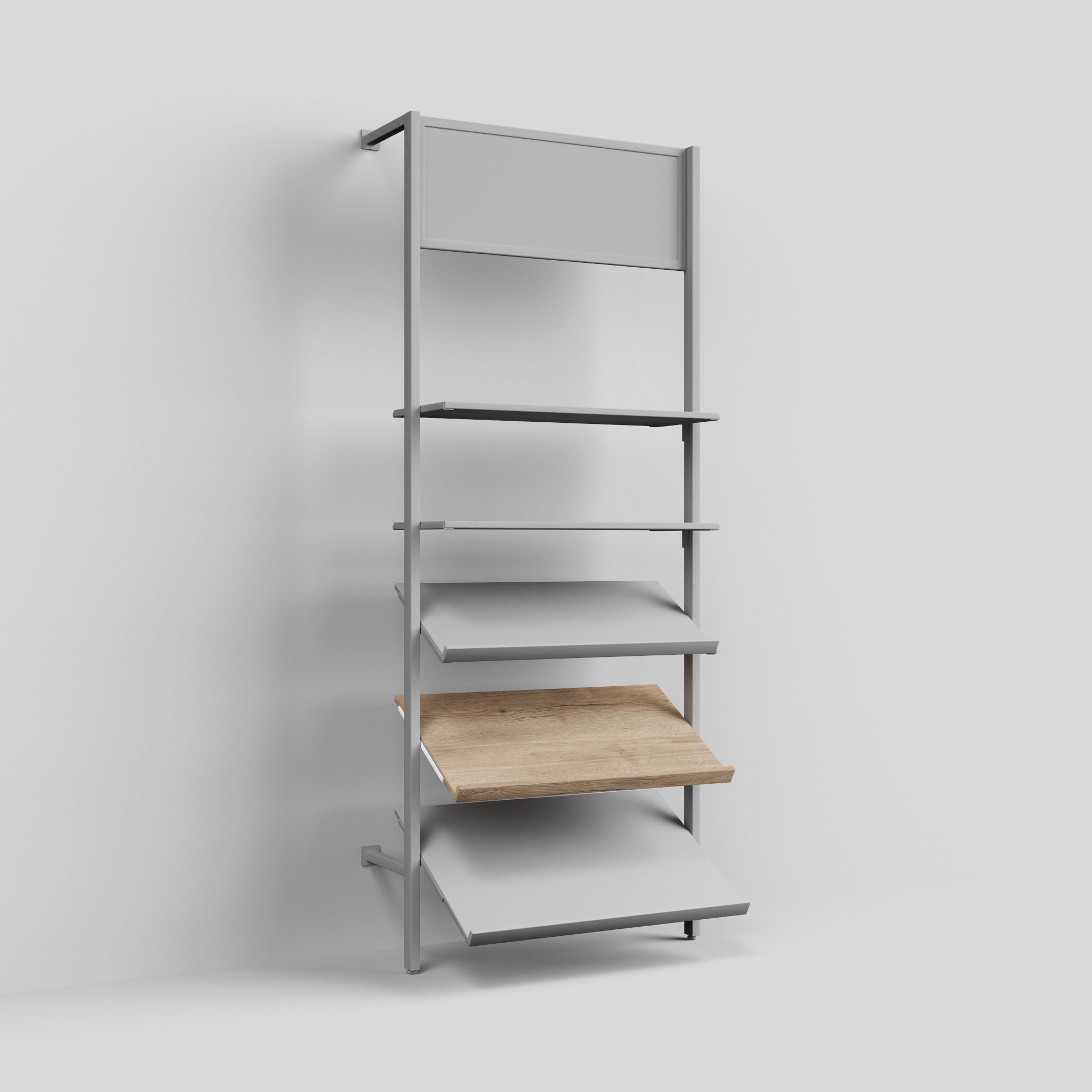 Shelf Board Ceres, angled 30 degrees, incl. white brackets — photo 10