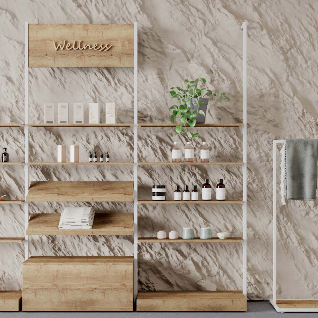Стелажна система Cetus - класичний - варіант 3, білий — фото 3