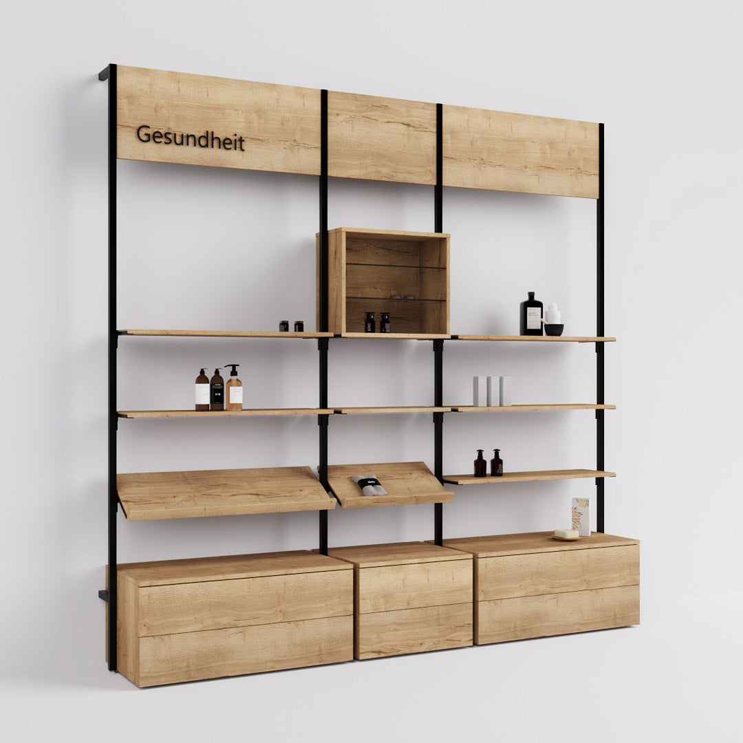 Shelving System Cetus - Classic - Style 3, black — photo 1