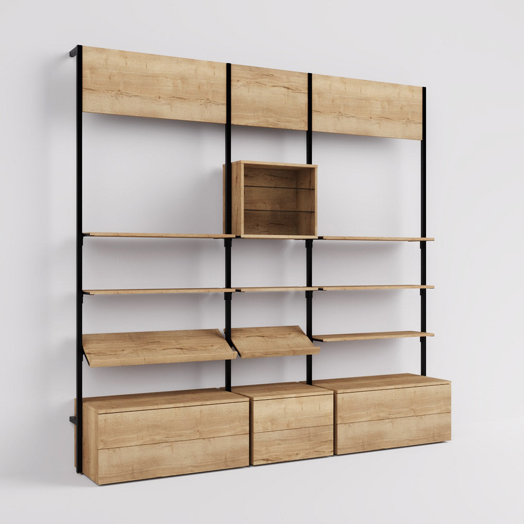 Shelving System Cetus - Classic - Style 3, black — photo 2