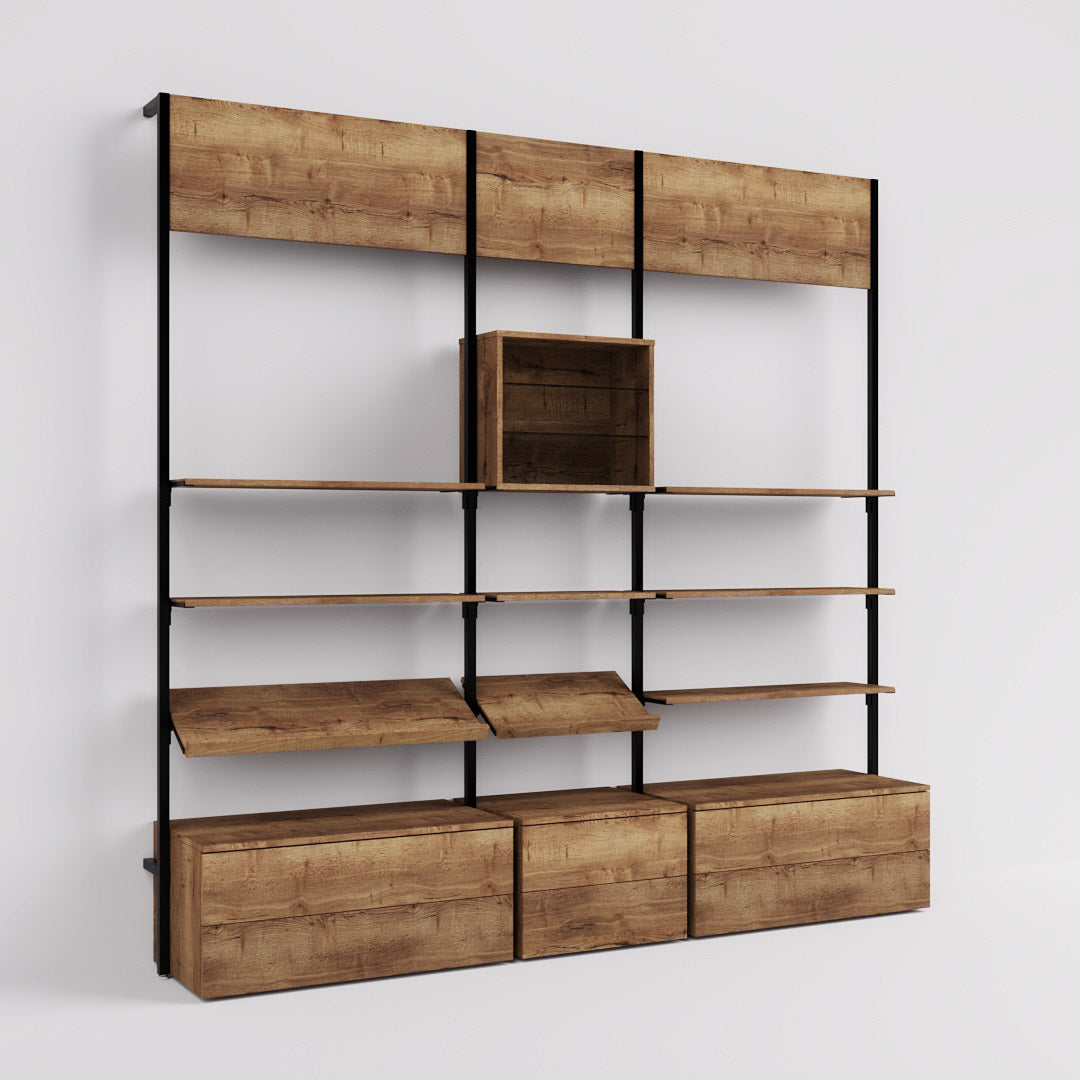 Shelving System Cetus - Classic - Style 3, black — photo 7